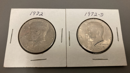 1972 & 72-D KENNEDY HALF DOLLARS