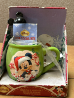 OLD FITZGERALD COLLECTOR’S GALLERY PORCELAIN DECANTER, GLASS LITTLE BO PEEP PLATE, COCA COLA SANTA SMALL STEIN ANS MICKEY MOUSE CHRISTMAS MUG WITH SPOON - 7