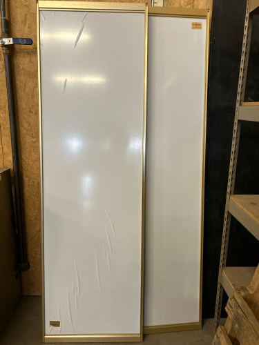 4-24.5”x79” PLASTIC PRIVACY PANELS WITH BRASS TONE TRIM