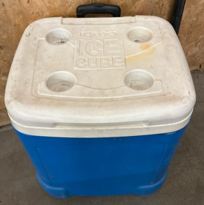 IGLOO COOLER AND RUBBERMAID COOLER