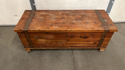 SHEBOYGAN WOODEN ROLLING CHEST (43&rdquo; LONG)