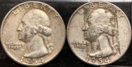 (2) 1954 90% SILVER QUARTERS&mdash; VERIFIED AUTHENTIC