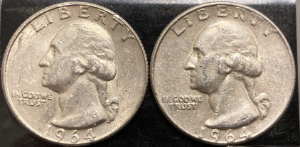 (2) 1964 90% SILVER QUARTERS&mdash; VERIFIED AUTHENTIC