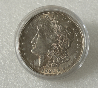 1921- P MINT CERTIFIED MORGAN SILVER DOLLAR