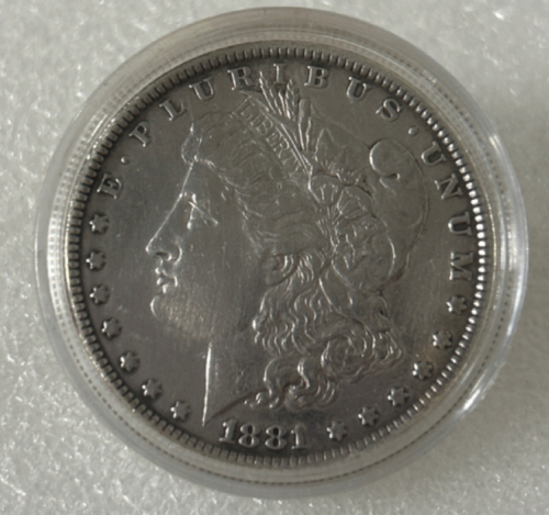 1881-P MINT CERTIFIED MORGAN SILVER DOLLAR