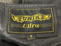 UNIK ULTRA LEATHER CHAPS (SIZE SMALL), LEATHER JACKET (SIZE 42) AND GMC "THE FIRST 100 YEARS" BOOK - 4