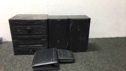 Magnavox CD Player W/ (2) Speakers and (2) CD Cases