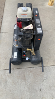 DUAL TANK HEAVY DUTY AIR COMPRESSOR POWERS ON SMALL AIR LEAK GASOLINE - 2