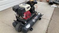 DUAL TANK HEAVY DUTY AIR COMPRESSOR POWERS ON SMALL AIR LEAK GASOLINE - 3