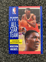 FLEER BASKETBALL CARDS, EARLY TO MID 90S, ASSORTED, INCLUDING KARL MALONE, GARY PAYTON, HAKEEM OLAJUWON, JOHN STOCKTON, DENNIS RODMAN - 4