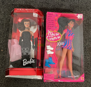 (1) VINTAGE MOVIN GROOVIN KIRA DOLL, WITH (1) VINTAGE SPECIAL EDITION REPRODUCTION SOLO IN THE SPOTLIGHT BARBIE