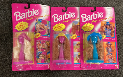 (3) VINTAGE BARBIE MAGIC HAIR CHANGE (UNOPENED)