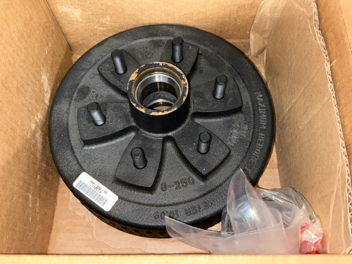 DEXTER 008-250-05 TRAILER HUB DRUM ASSEMBLY-6 LUG, MAX REBORE DRUM DIAMETER 10.09