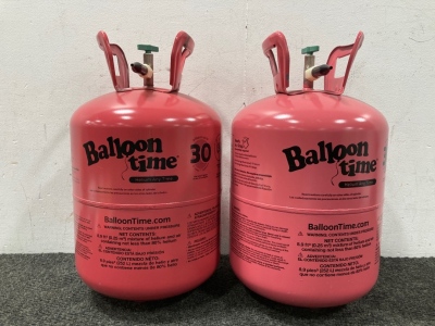 (2) Empty Balloon Time Helium Tanks