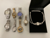 (8) ASSORTED WATCHES, INCLUDING FOSSIL AND KENNETH COLE