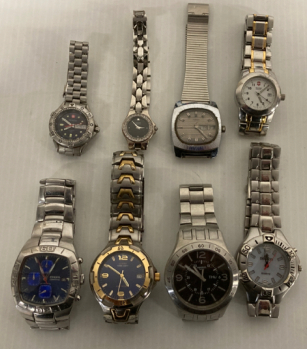 (8) WATCHES INCLUDING FOSSIL ADJ SWISS