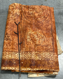 LEATHER HIDE TEEPEE (NO POLES) AND METAL POLE STAKE