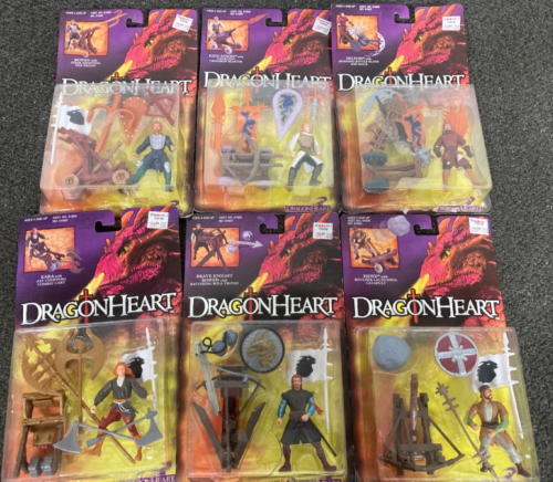 (6) DRAGONHEART ACTION FIGURES, INCLUDING BOWEN, KING EINON, FELTON, KARA, HEWE, AND BRAVE KNIGHT BOWEN