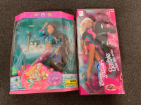 (6) AQUATIC THEMED BARBIES, INCLUDING HULA HAIR BARBIE, MERMAID SKIPPER WITH TWINS, BUBBLING MERMAID, OCEAN MERMAID KELLY - 6