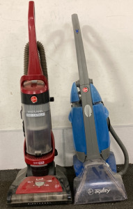 HOOVER WIND TUNNEL MAX CAPACITY HEPA FILTER RED VACUUM (WORKS), HOOVER STEAMVAC AGILITY VACUUM (WORKS)