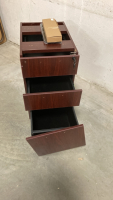 GITANA STORAGE PED 22”X15X28”. NEW. MAHOGANY W/KEY - 2