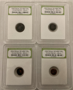 (4) CONSTANTINE THE GREAT ERA ROMAN COINS- UNVERIFIED