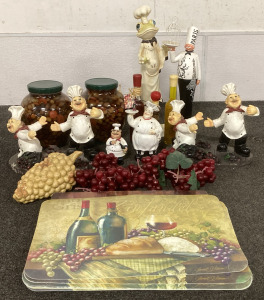 CHEF AND GRAPE DECOR