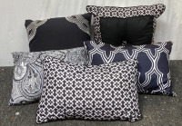 (1) MAC GREGOR DUFFLE BAG WITH (5) BLACK AND WHITE DECORATIVE THROW PILLOWS - 4