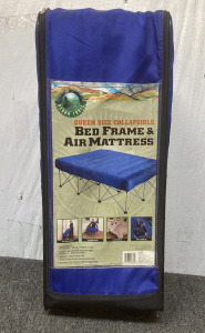 (1) OZARK TRAIL QUEEN SIZE COLLAPSIBLE BED FRAME & AIR MATTRESS
