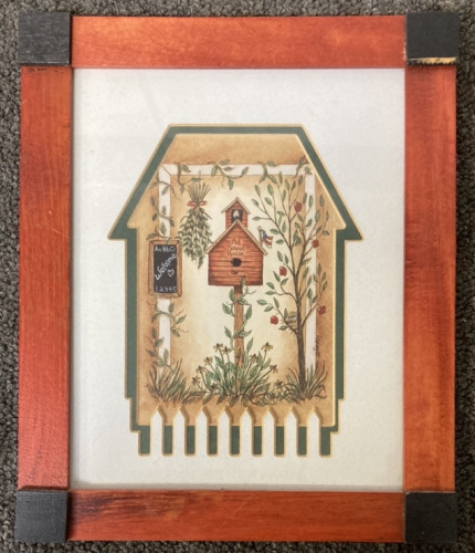 (2) FRAMED BIRDHOUSE PAINTINGS (12X10”) (12X13”)