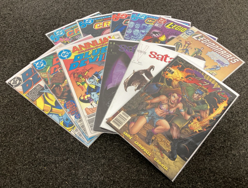 (12) DC, VEROTIK AND IMAGE COMIC BOOKS INCLUDING: LEGIONNAIRES, CRISIS, BLUE DEVIL AND MORE