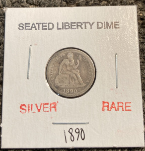 1890 RARE SILVER SEATED LIBERTY DIME