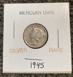 1945 RARE SILVER MERCURY DIME