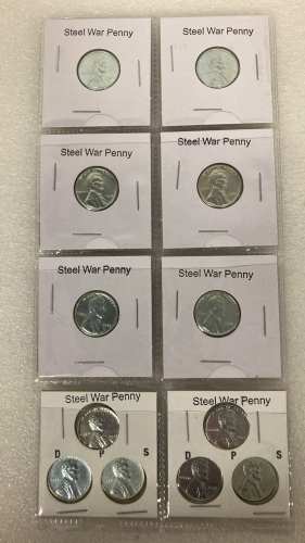 (12) STEEL WAR PENNIES