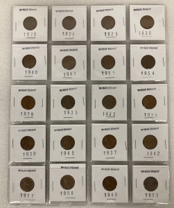 (20) 1919-1958 WHEAT PENNIES