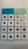 (16) COMMEMORATIVE MEDALLIONS AND LINCOLN CENTS