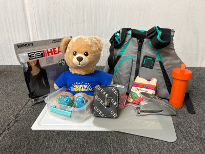 TEDDY BEAR, GUESS WALLET, CUTTING BOARDS, LIFE VEST AND MORE