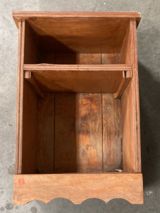 (1) WOODEN 2 SHELF NIGHT STAND (17”X24.5”)