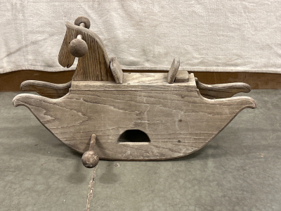 36"x 12" VINTAGE ROCKING HORSE