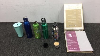 (5) Water Bottles, Recipe Book