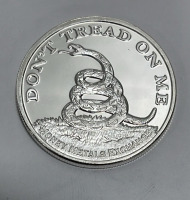 Don’t Tread On Me/Boston Tea Party 1 Troy Ounce .999 Fine Silver Round