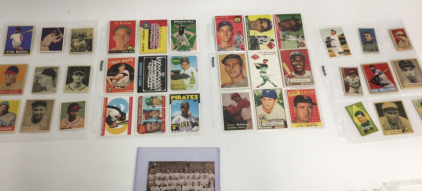 (36) Baseball cards & (1) Yankee's Game Post Card