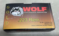 (60) Wolf Performance Ammunition .223 55Gr. Brass Case Cartridges - 2