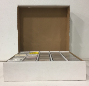 (1) Box Of (2000+) MLB, NFL, NBA, NHL, And NASCAR Cards Including Players Such As Rodney Monroe, Alonzo Mourning, Jeff George, Patrick Roy, Richard Petty, Bryn Smith And More