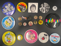 (3) Bags of Assorted Buttons Including The Beatles and Disneyland (1) Bag of 105 Wheat Pennies 1909-1958 (2) .925 18” Necklaces - 4