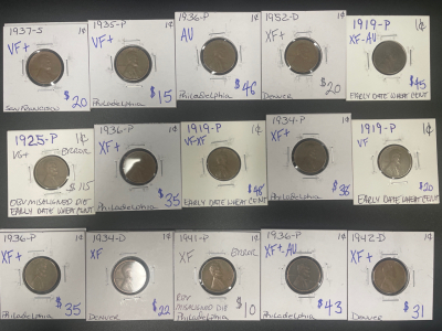 (15) 1909-1958 Pennies