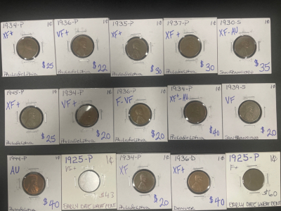 (15) 1909-1958 Pennies