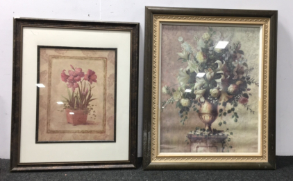 (2) Large Floral Pictures