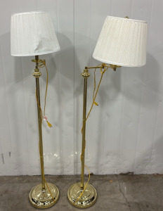 (2) 60’’ Metal Flexible Lamps With Shades