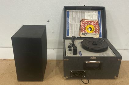 (1) Samsung Sub (1) Vintage Califone Record Player